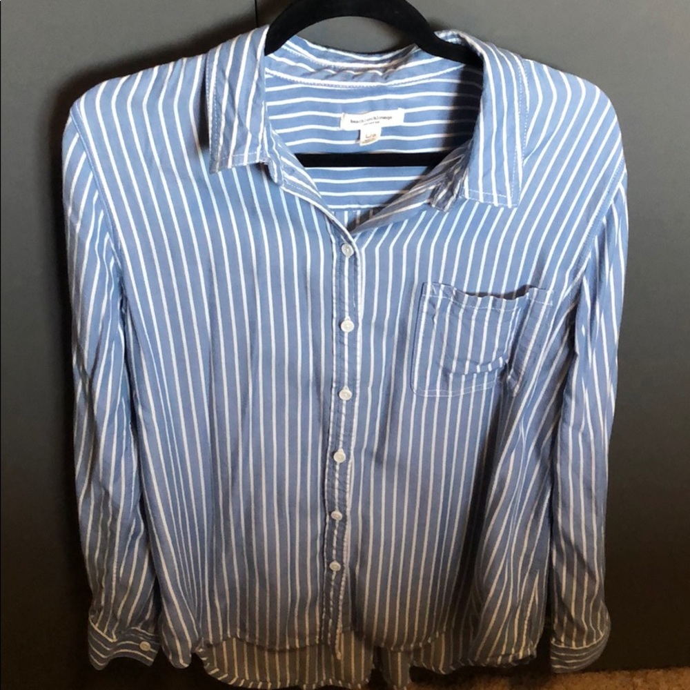 Striped button down